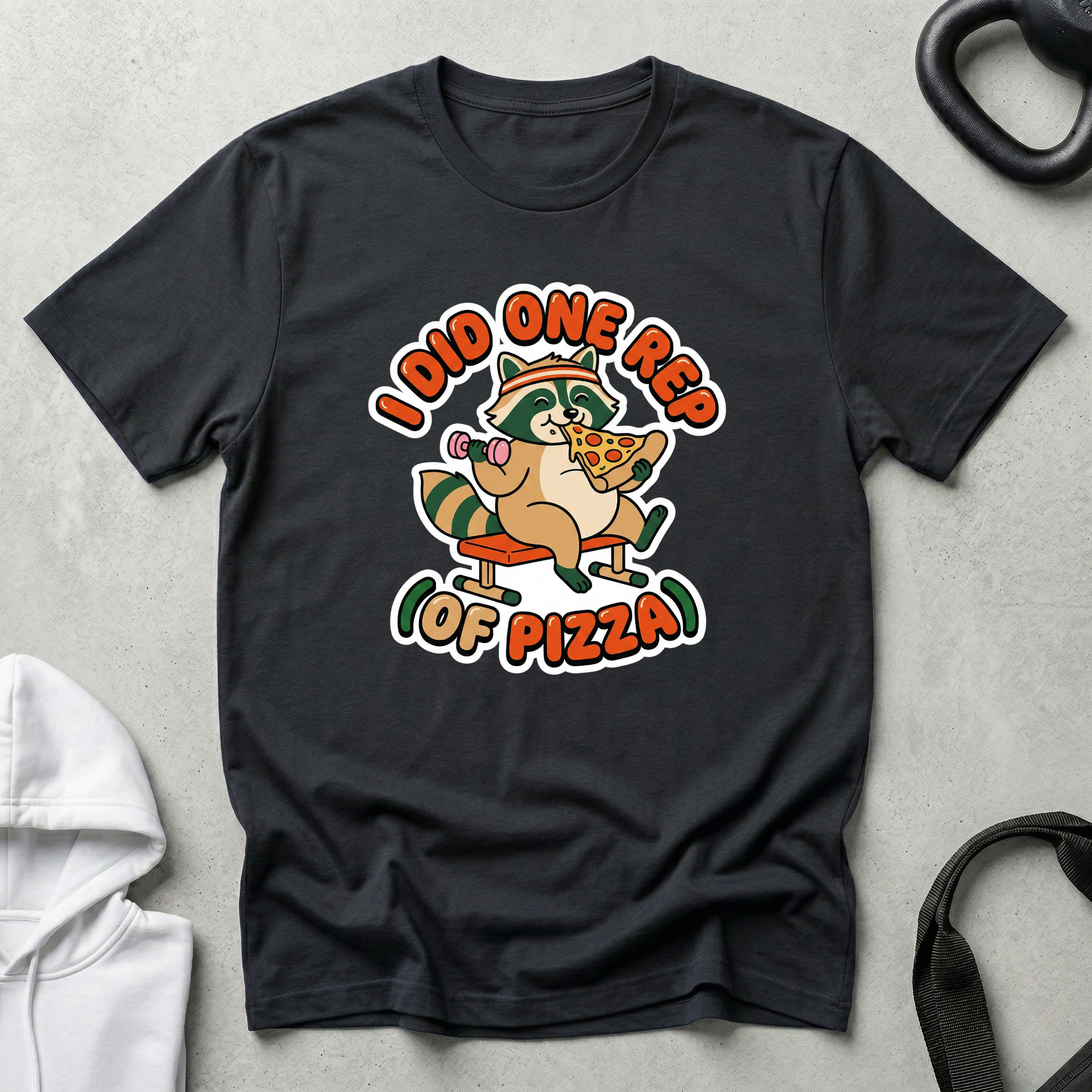 I did one rep of pizza T‑Shirt