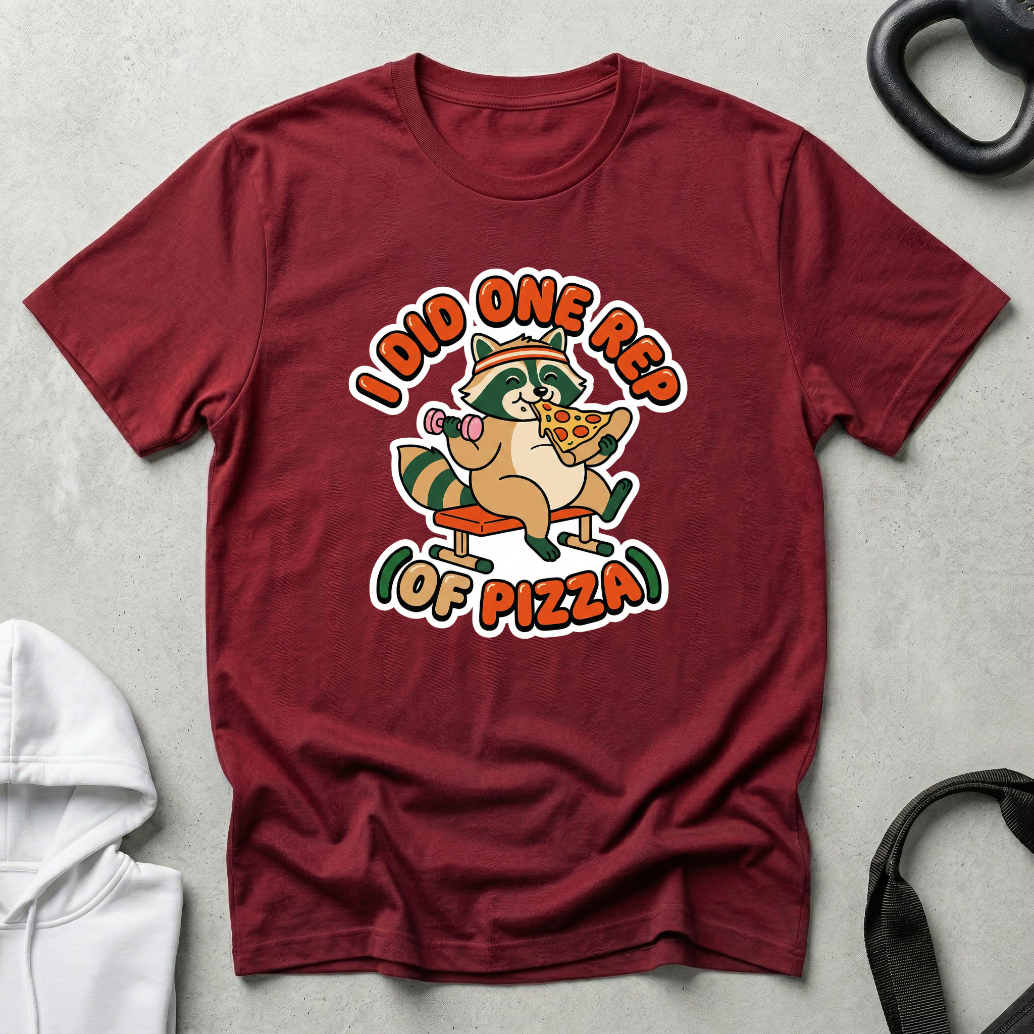 I did one rep of pizza T‑Shirt
