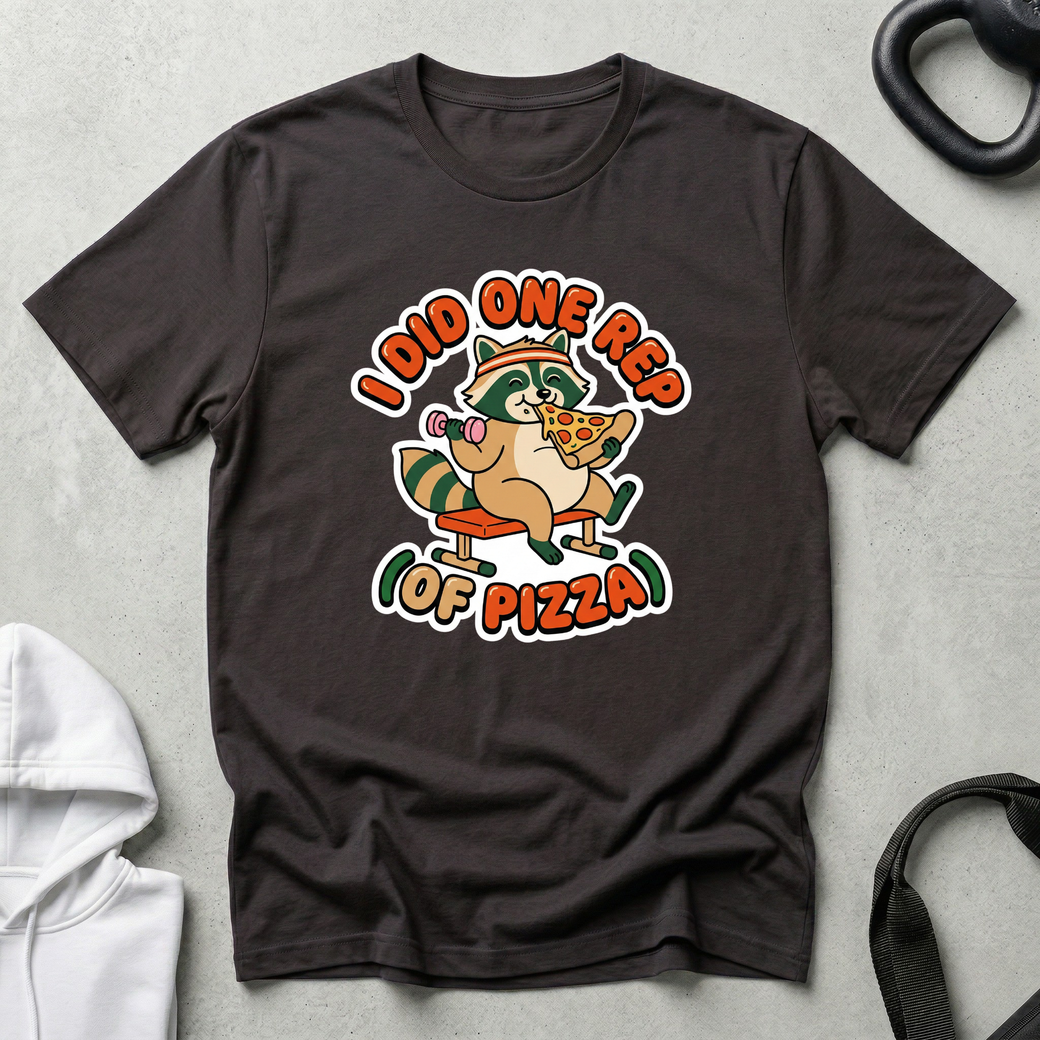 I did one rep of pizza T‑Shirt