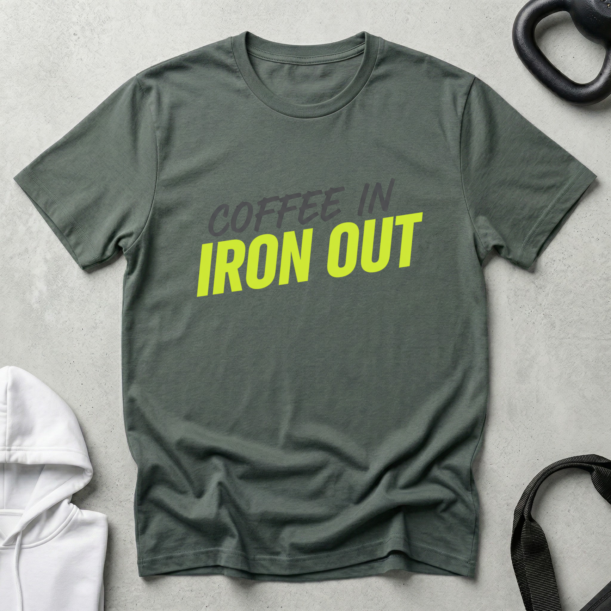 Coffee in iron out T‑Shirt