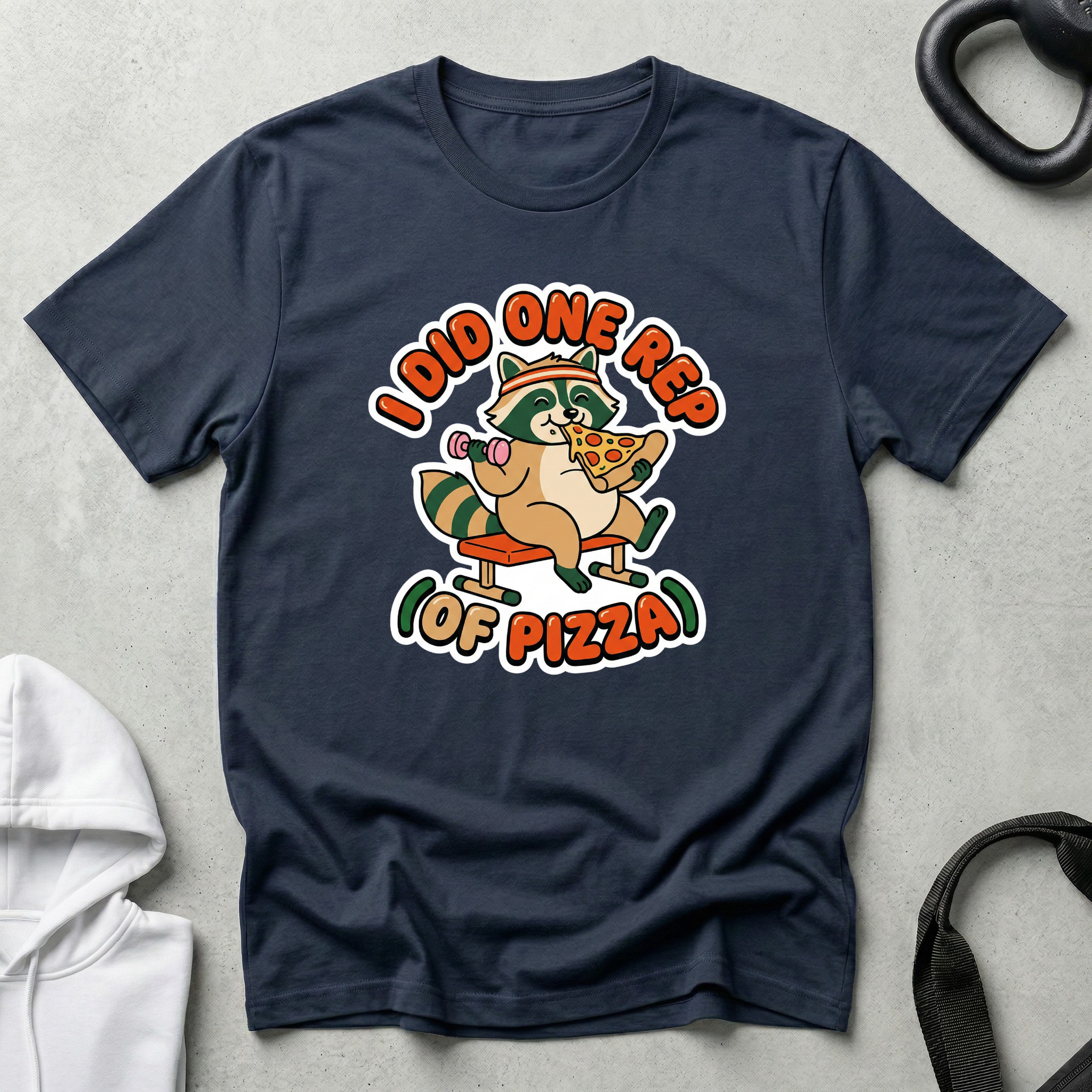I did one rep of pizza T‑Shirt