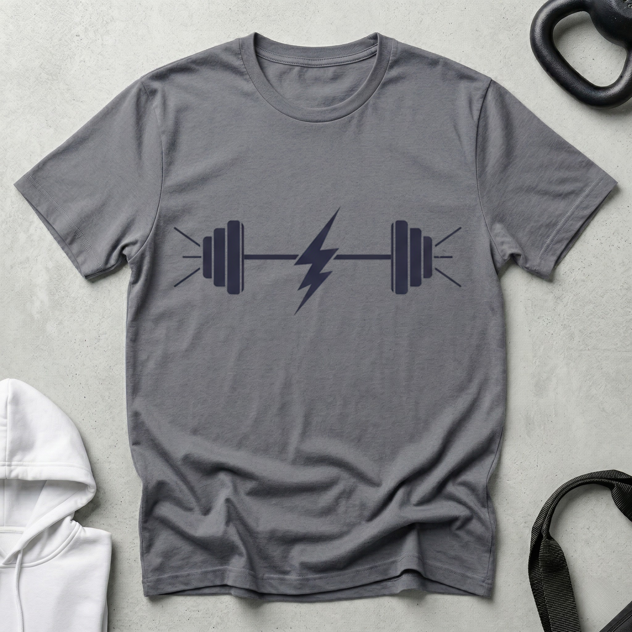 Barbell and ligthning T‑Shirt