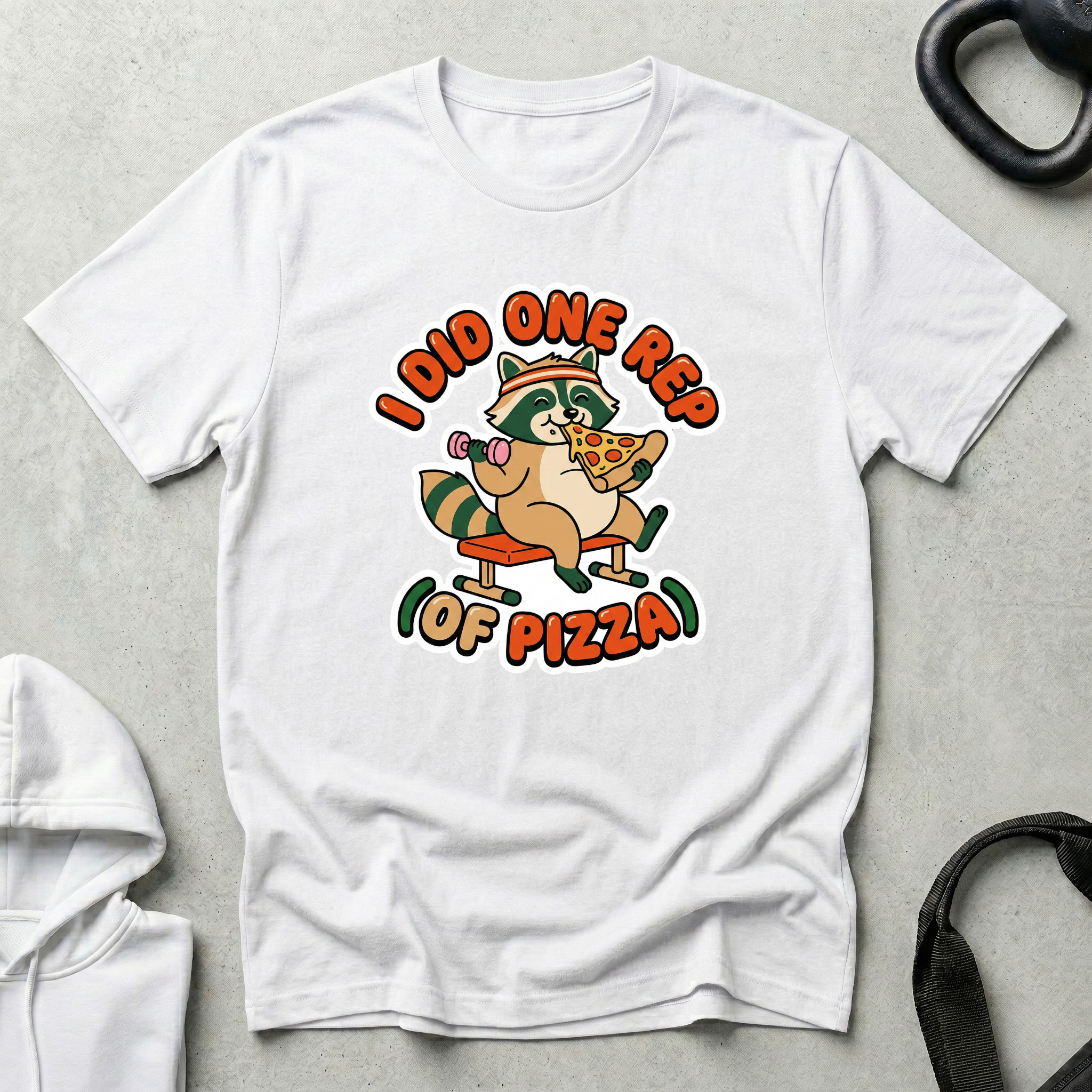 I did one rep of pizza T‑Shirt